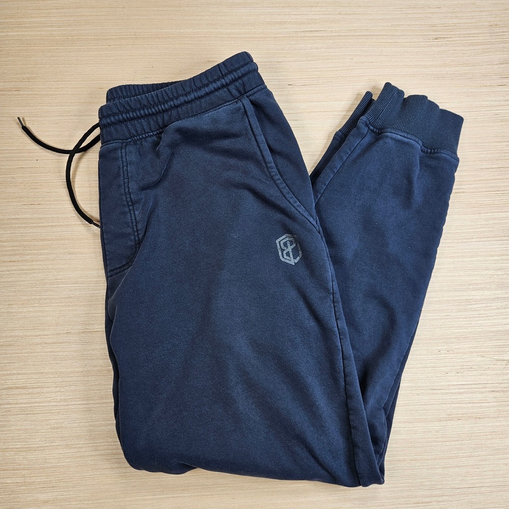 Born Primitive Rest Day Joggers Mens L Navy Blue Cotton Sweatpants Activewear